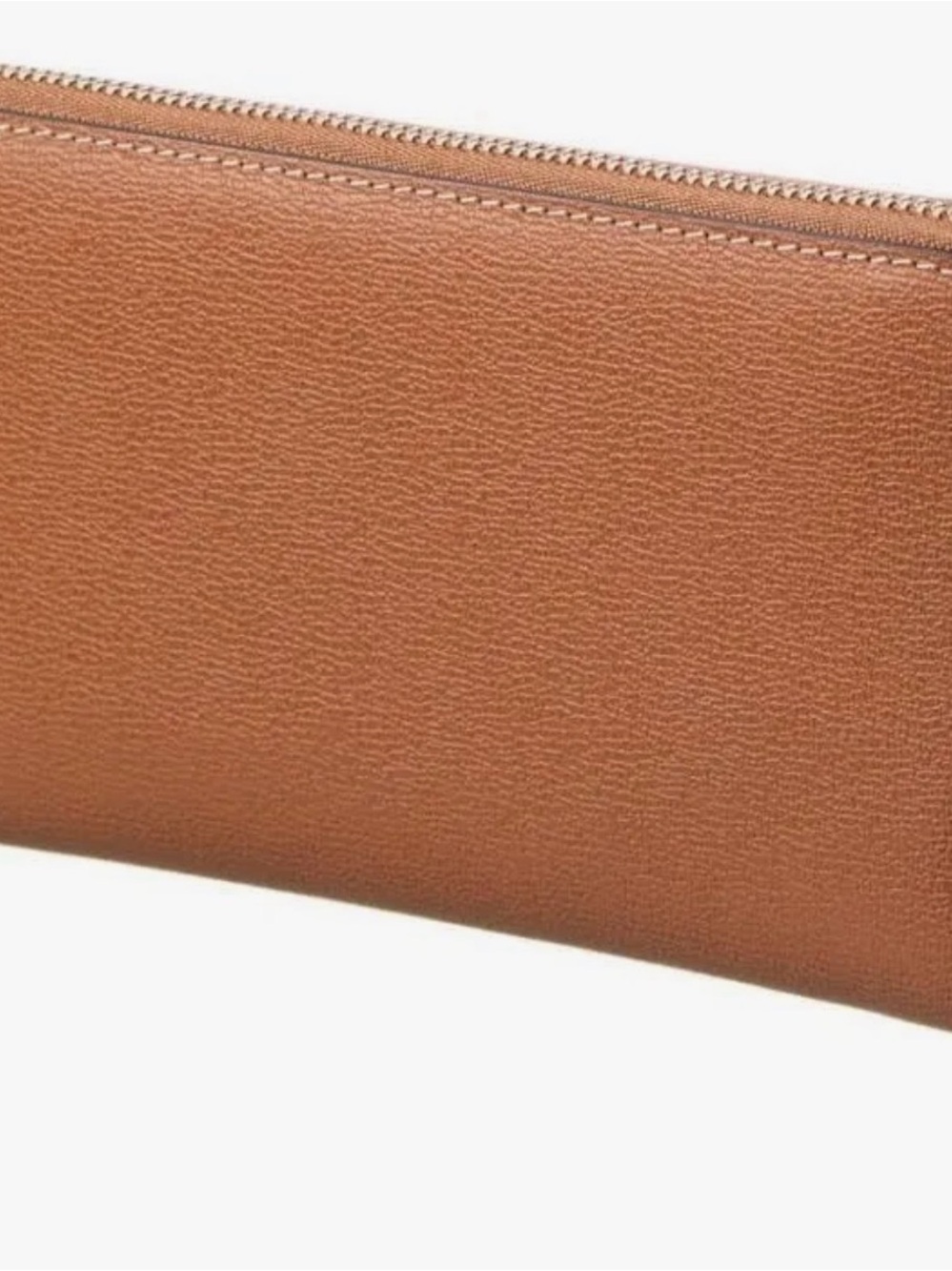 kate spade Tan Leather Zip-Around Wallet with Gold Plaque - Picture 3 of 5